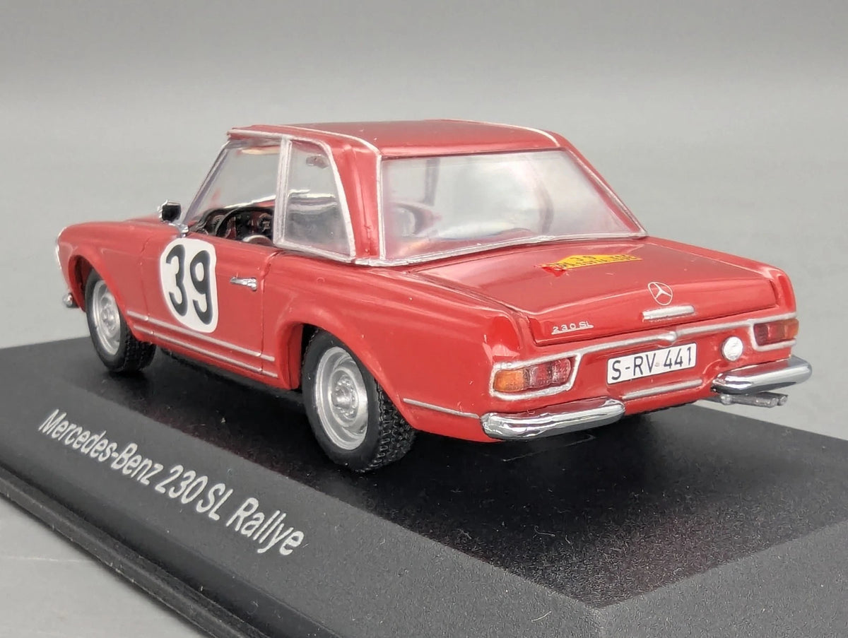 Modellautos 1:43 Minichamps Mercedes Benz 230 SL Rallye #39 Rot Dealer OVP
