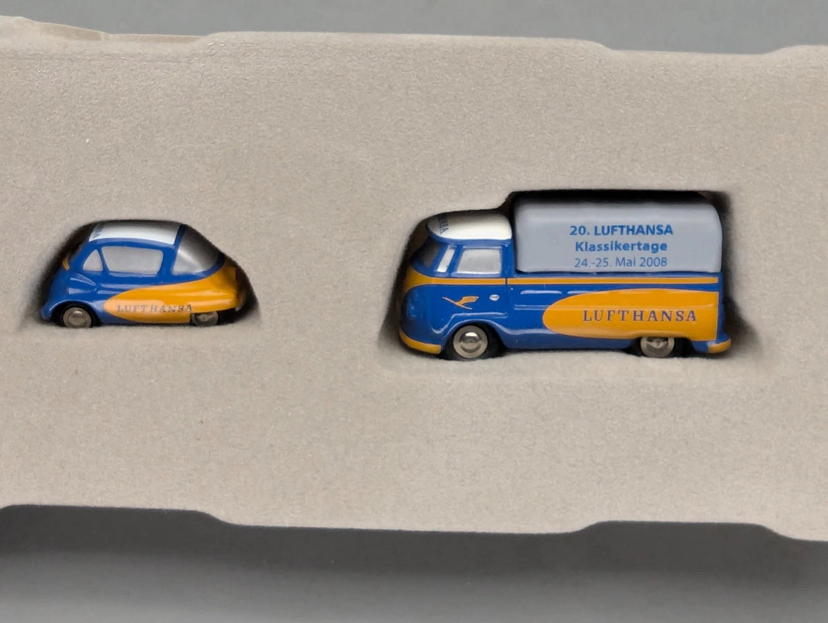 Modellautos 1:90 Schuco Piccolo Set 20. Lufthansa Klassikertage 2008 2-tlg OVP