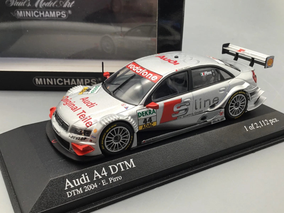 Modellautos 1:43 Minichamps Audi A4 DTM 2004 E. Pirro #44 in OVP