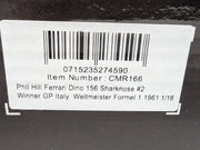 Modellautos 1:18 CMR 166 Ferrari Dino 156 Sharknose Weltmeister 1961 #2 Hill OVP