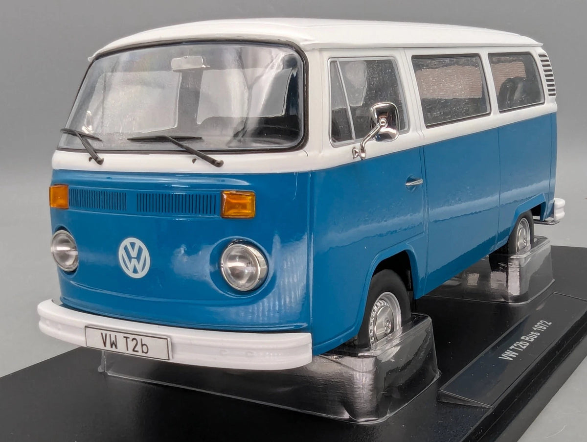 Modellautos 1:18 KK-Scale Volkswagen VW T2b Bus Türkisblau Weiß mit OVP