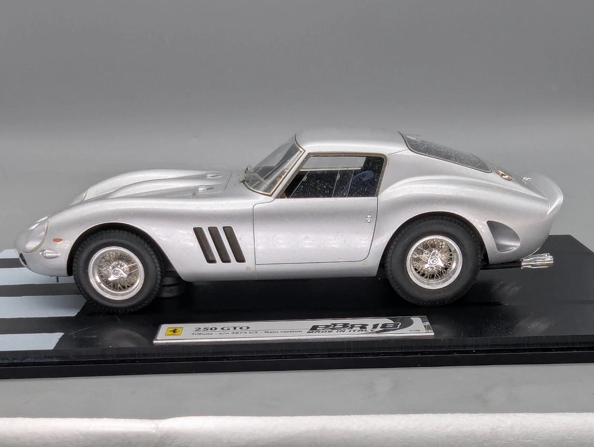 Modellautos 1:18 BBR Ferrari 250 GTO Rain Dirty Version Ltd 01/20 Silber mit OVP