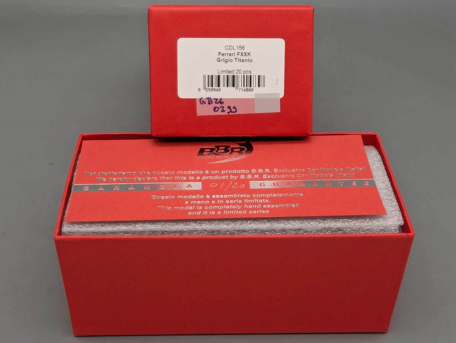 Modellautos 1:43 BBR Deluxe Calsito Ferrari FXX-K Grigio Titanio Ltd 01/20 OVP
