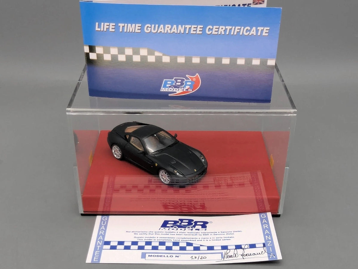 Modellautos 1:43 BBR Calsito Ferrari 599 GTB Fiorano Matt Schwarz Ltd 17/20 OVP