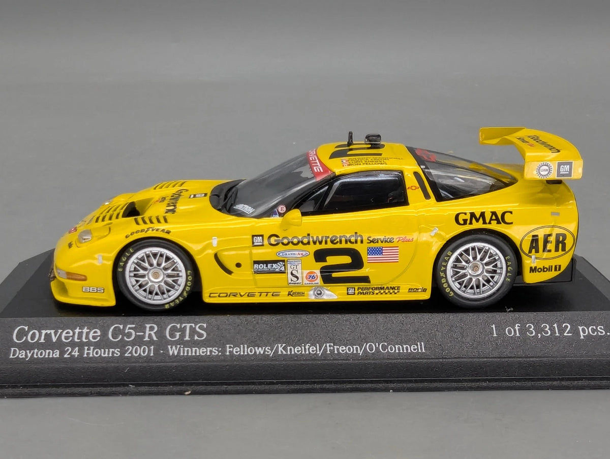 Modellautos 1:43 Action Chevrolet Corvette C5-R GTS 24h Daytona 2001 #2 mit OVP