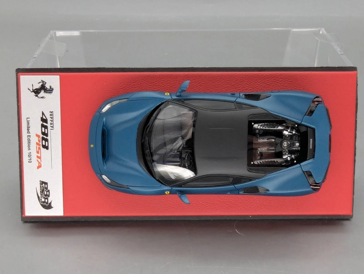 Modellautos 1:43 BBR Concept43 Ferrari 488 Pista Blue Capri Matt 10/10 OVP