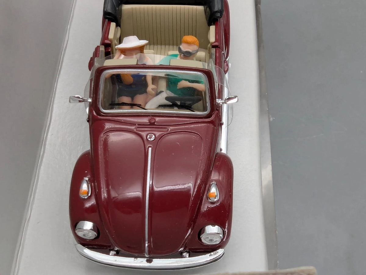 Modellautos 1:72 Schuco VW Käfer Cabrio mit Wohn Anhänger 2-tlg Set Dealer OVP