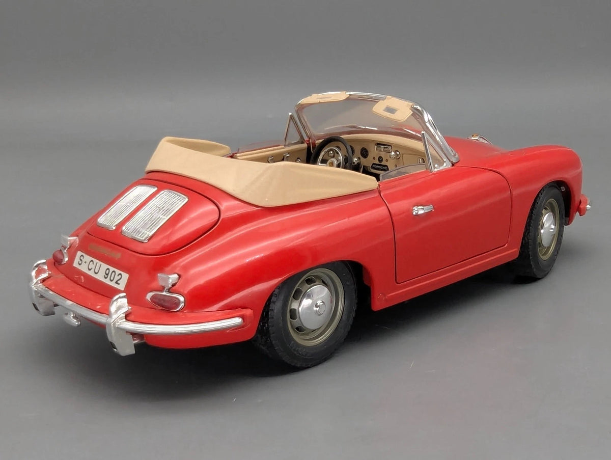Modellautos 1:18 Bburago Tchibo Porsche 356 B Cabriolet 1961 Rot mit OVP