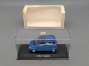 Modellautos 1:43 Minichamps Opel Agila Blau Metallic mit Dealer OVP
