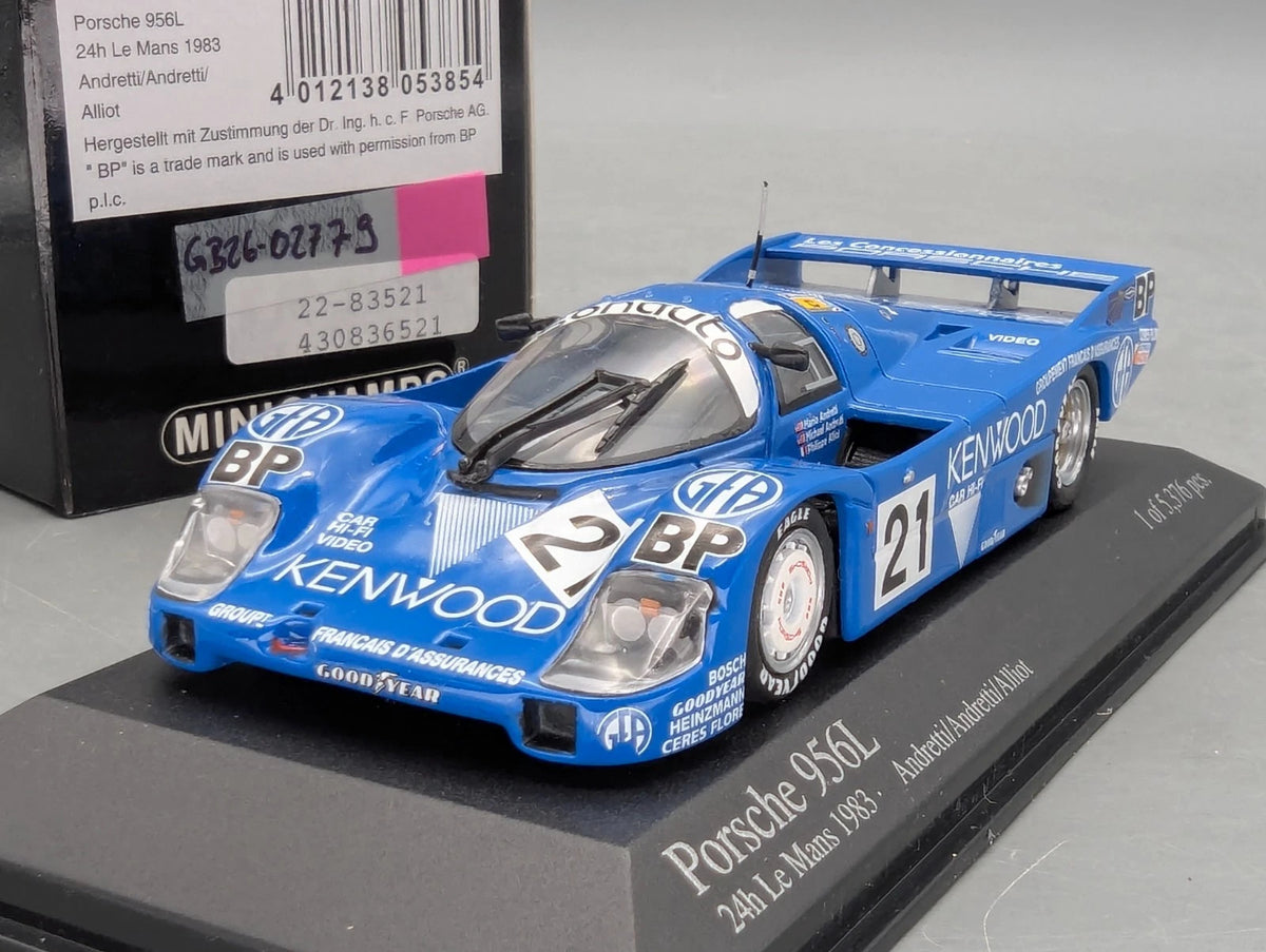 Modellautos 1:43 Minichamps Porsche 956L 24h Le Mans 1983 #21 Andretti u.A. OVP