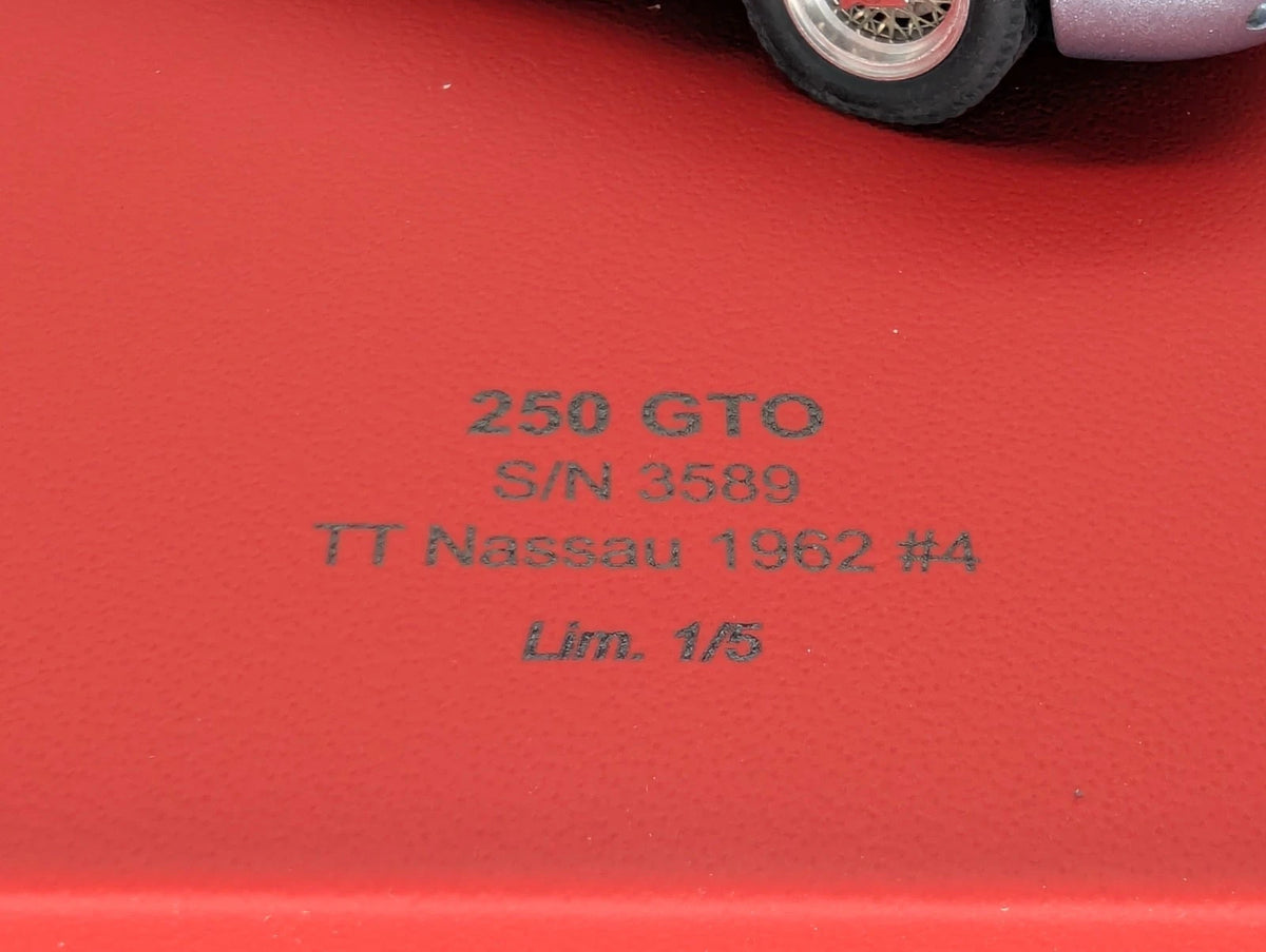 Modellautos 1:43 BBR Ferrari 250 GTO S/N 3589 TT Nassau 1962 Ltd 1/5 #4 mit OVP