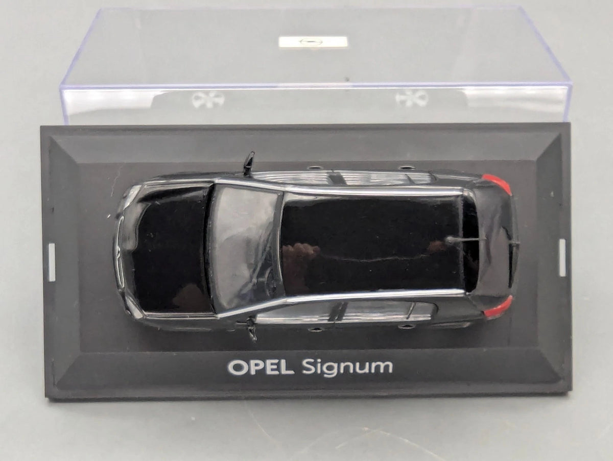 Modellautos 1:43 Schuco Opel Signum Schwarz mit Dealer OVP