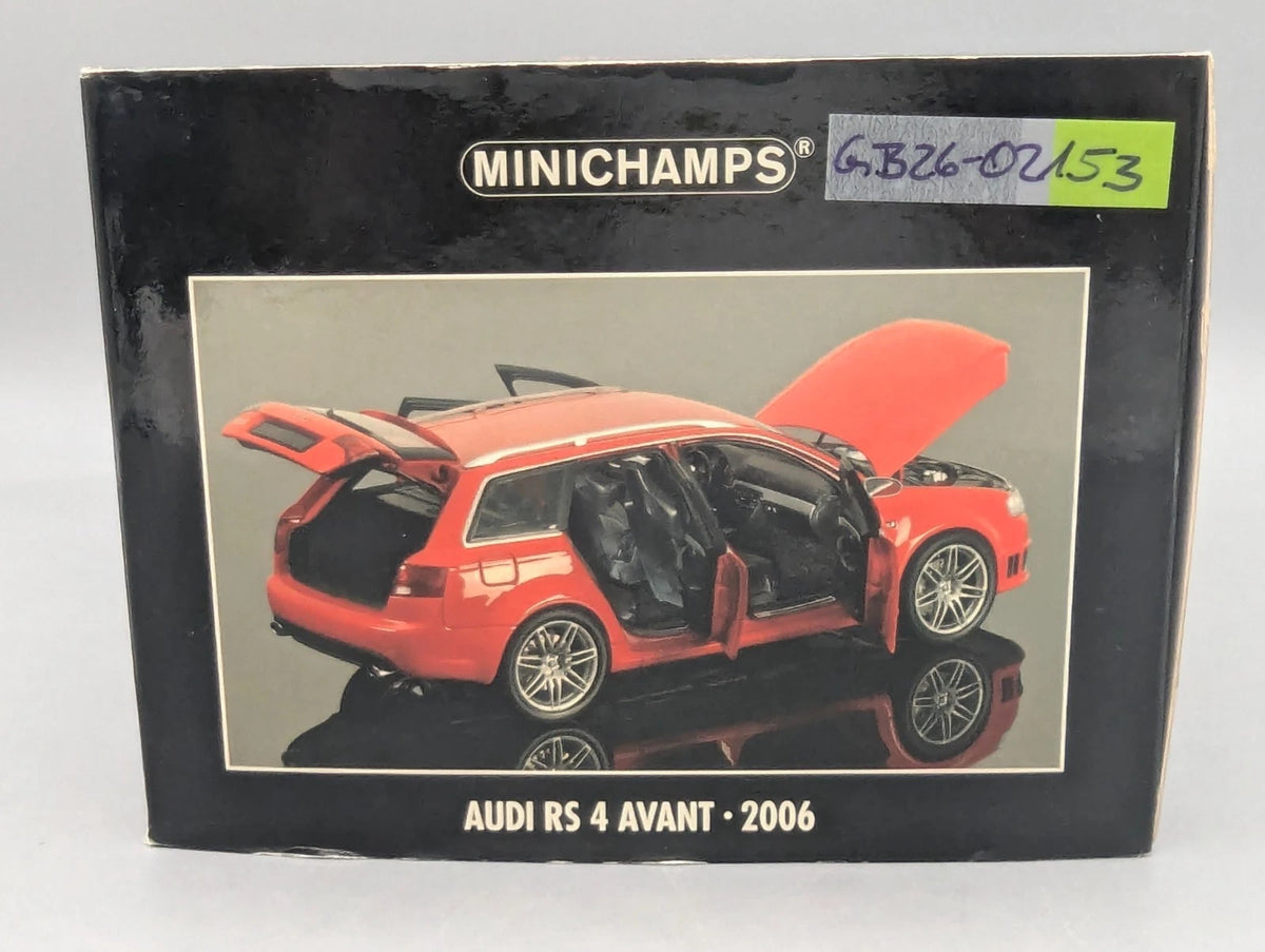 Modellautos 1:18 Minichamps Audi RS 4 Avant 2006 Rot mit OVP