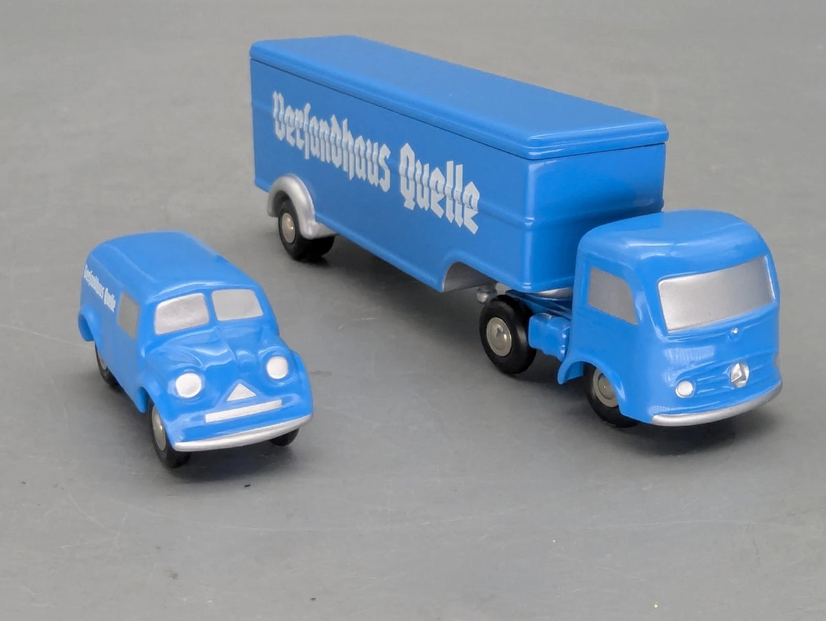 Modellautos 1:90 Schuco Piccolo-Set 2001 Versandhaus Quelle 2-teilig mit OVP