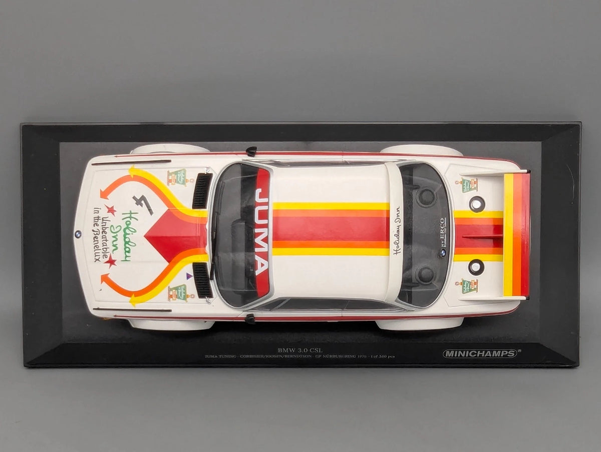 Modellautos 1:18 Minichamps BMW 3.0 CSL Nürburgring 1976 #4 Juma Tuning mit OVP