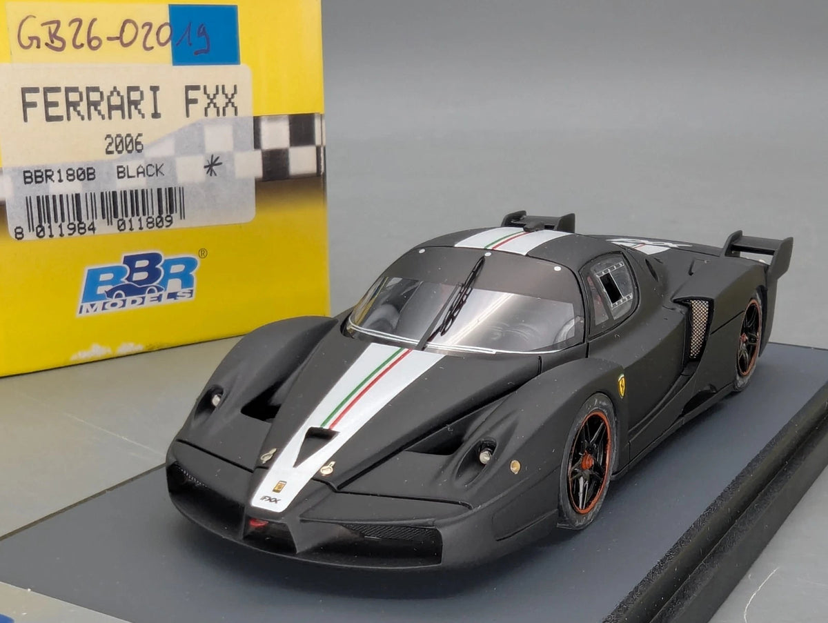 Modellautos 1:43 BBR Ferrari FXX 2006 Black Matt Ltd 20/20 mit Vitrine + OVP