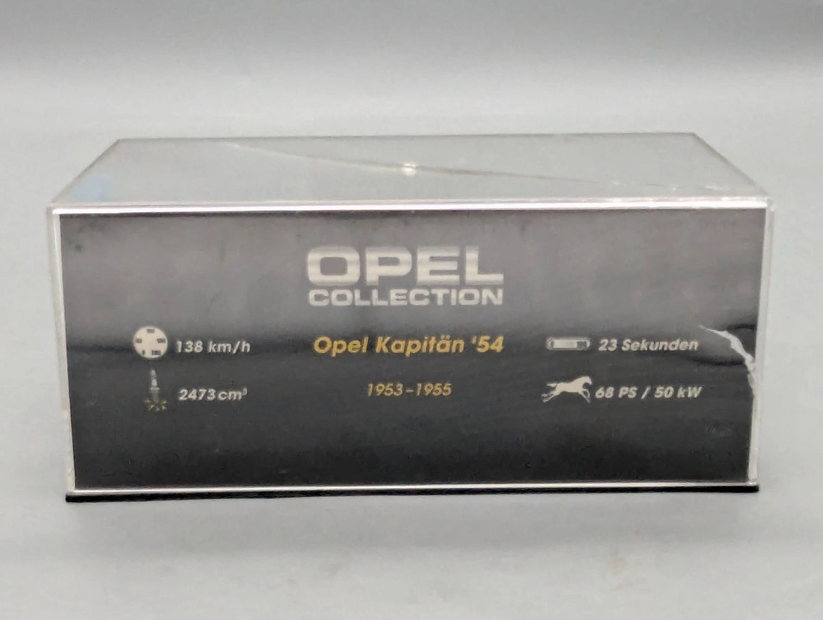 Modellautos 1:43 Ixo für Eaglemoss Opel Collection Kapitän '54 mit Vitrine