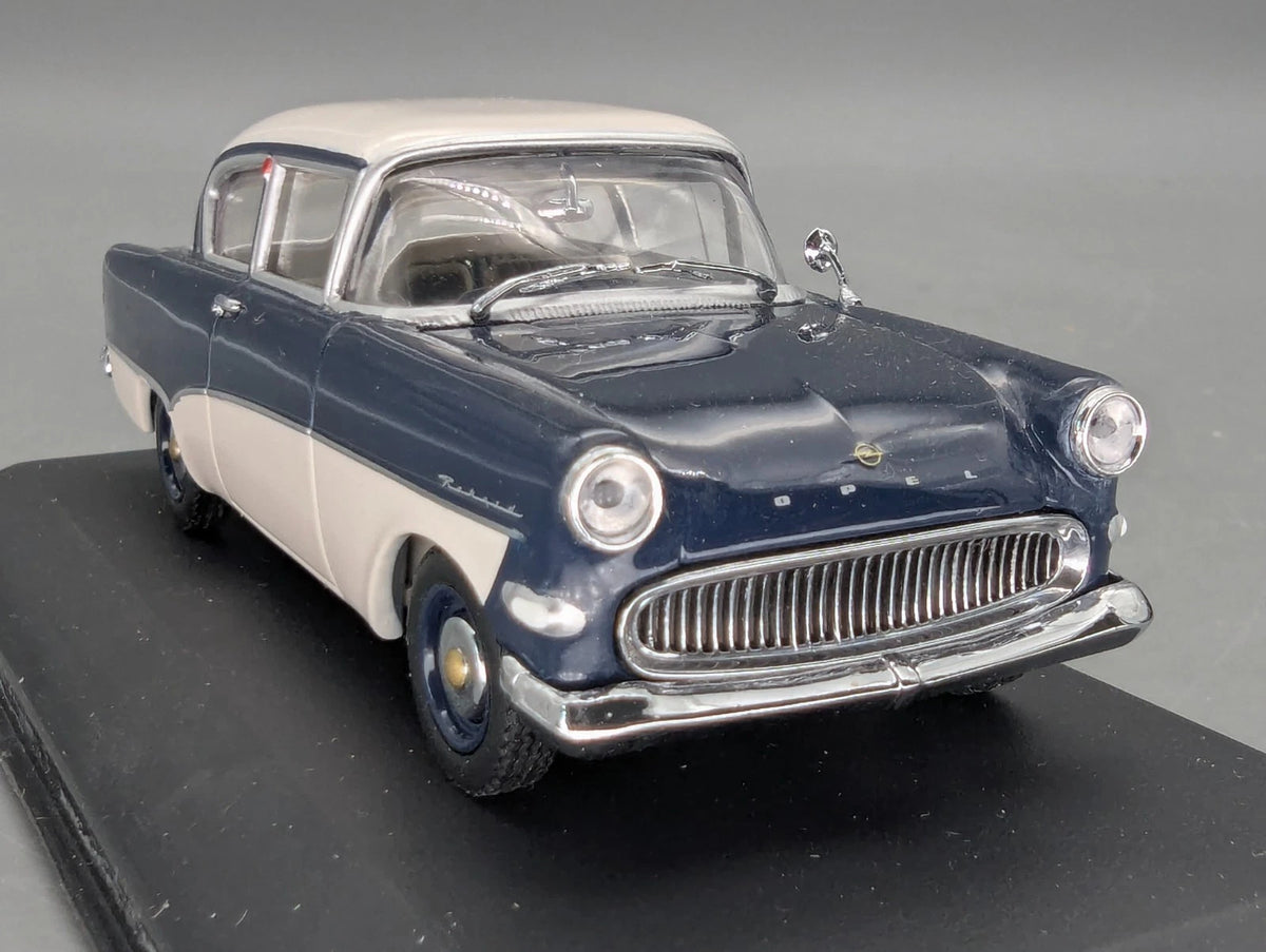 Modellautos 1:43 Minichamps Opel Rekord P1 1958 Royalblau Dark Blue Blau mit OVP