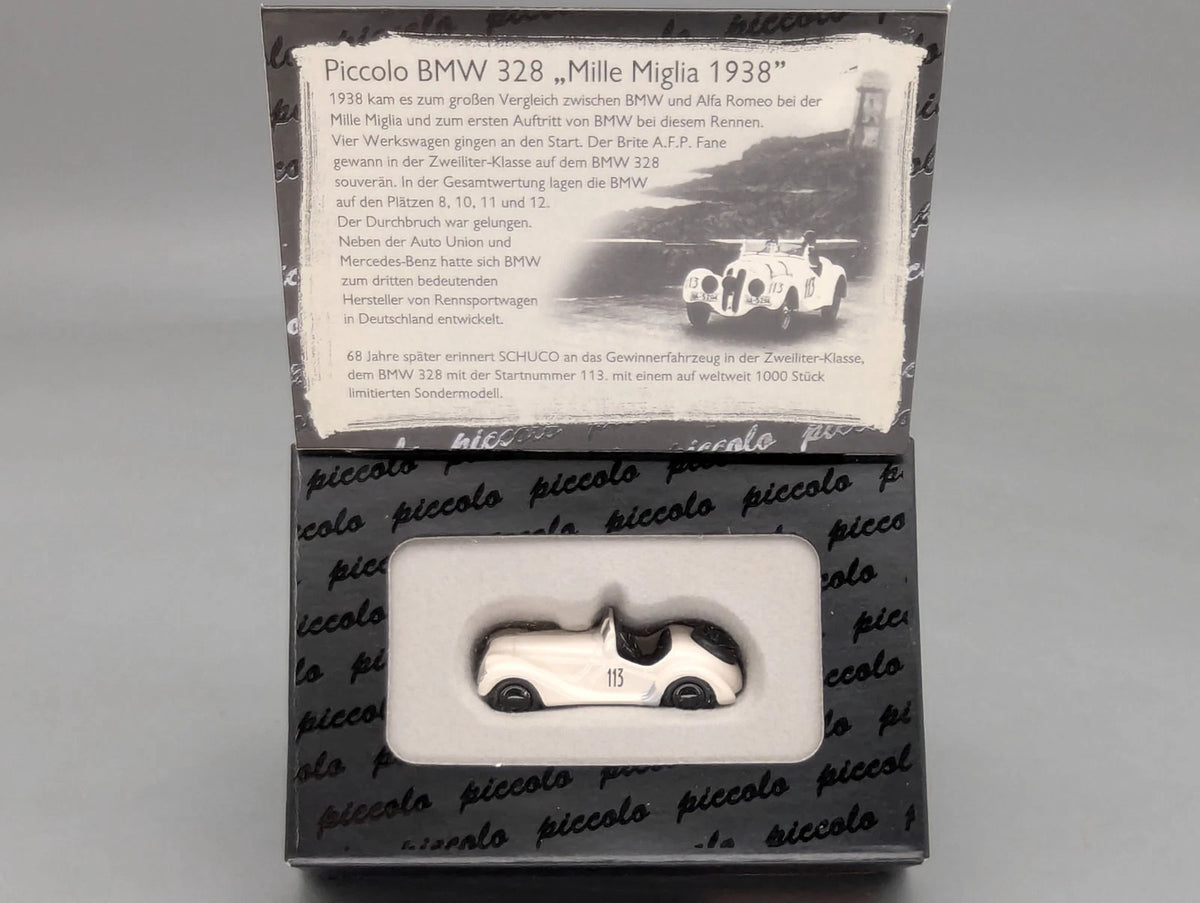 Modellautos 1:90 Schuco Piccolo BMW 328 Mille Miglia 1938 #113 Fane mit OVP