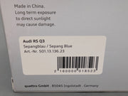 Modellautos 1:43 Schuco Audi RS Q3 Sepang Blau Metallic mit Dealer OVP