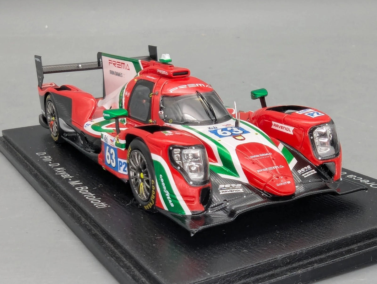 Modellautos 1:43 Spark Oreca 07 Gibson 24h Le Mans 2023 Prema #63 Vitrine
