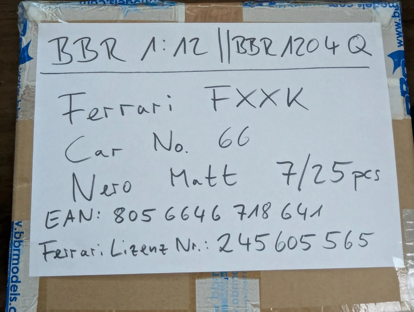 Modellautos 1:12 BBR Ferrari FXX-K Car #6 Nero Matt Ltd 07/25 in Vitrine OVP