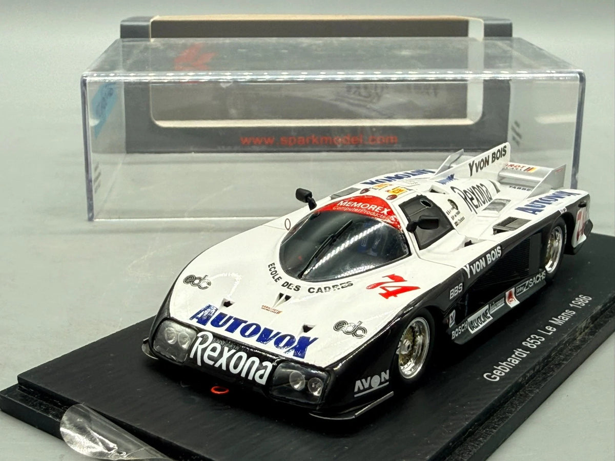 Modellautos 1:43 Spark Gebhardt 853 Le Mans 1986 #74 + OVP