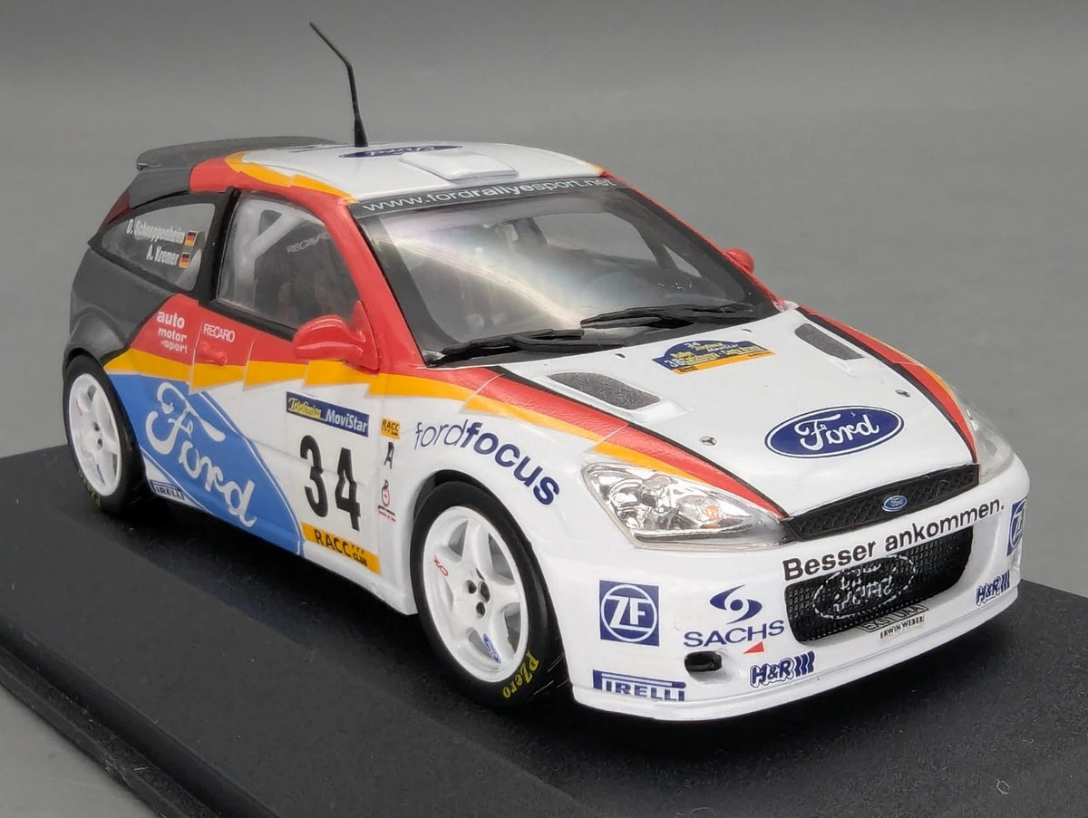 Modellautos 1:43 Minichamps Ford Focus RS WRC Rally Catalunya 2002 #34 mit OVP