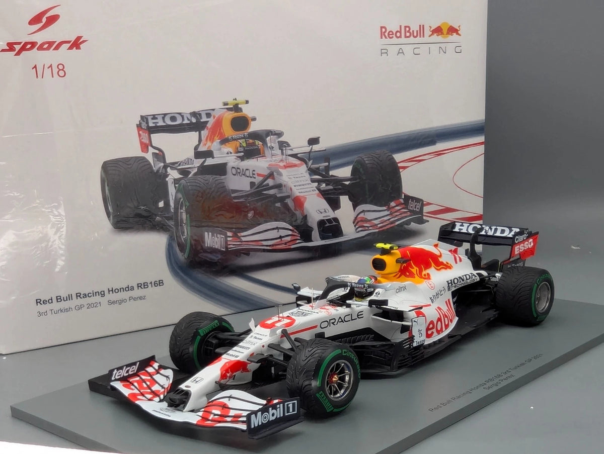 Modellautos 1:18 Spark Honda Red Bull RB16B 3rd Turkish GP 2021 #11 Perez OVP