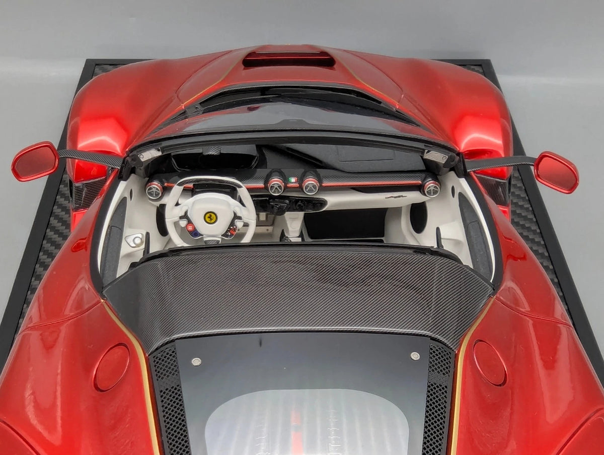 Modellautos 1:12 BBR Ferrari LaFerrari Aperta Met. Red UNIKAT 01/01 Vitrine OVP
