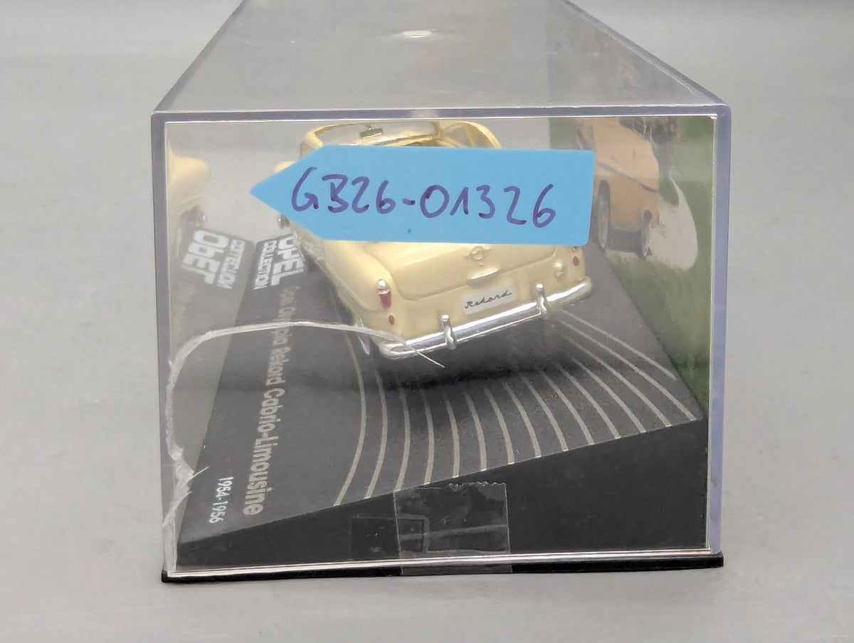 Modellautos 1:43 Ixo für Eaglemoss Opel Collection Olympia Rekord Cabrio Vitrine