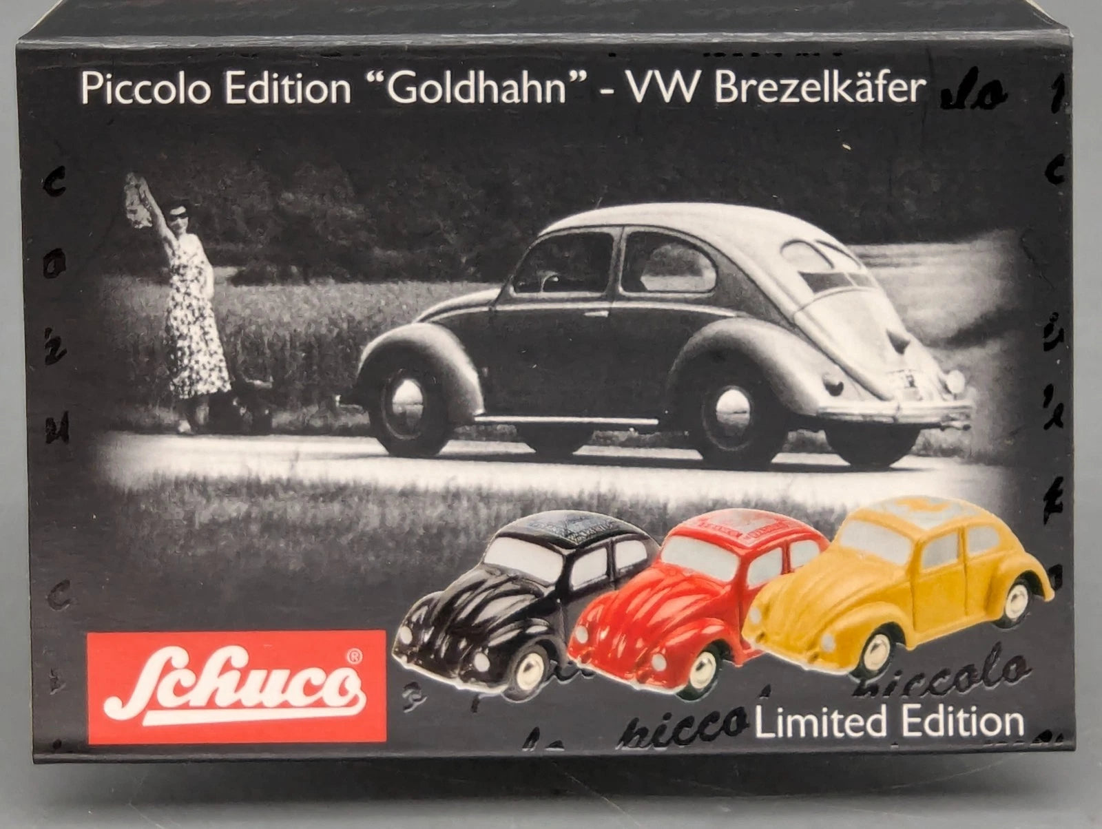 Modellautos 1:90 Schuco Piccolo Volkswagen VW Brezelkäfer Goldhahn 444 pcs. OVP