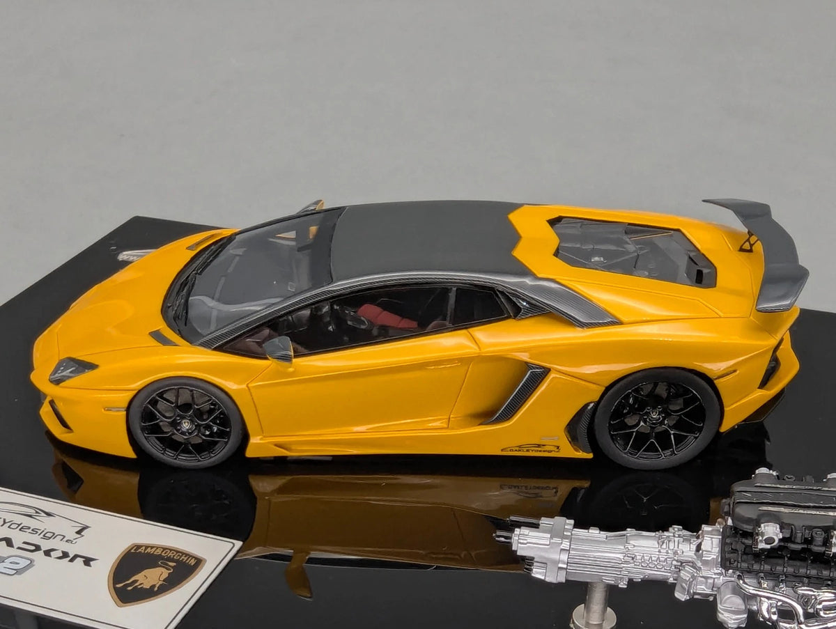 Eidolon Make Up 1:43 Lamborghini Aventador LP760-2 Engine Set Oakley Gelb OVP