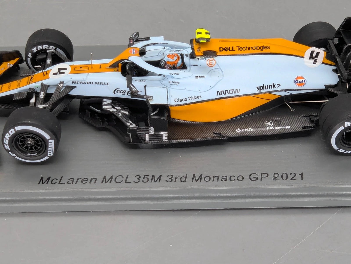 Modellautos 1:43 Spark S7679 McLaren MCL35M 3rd Monaco GP 2021 #4 L. Norris OVP