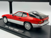 Modellautos 1:18 KK-Scale Porsche 924 Turbo 1986 Silber Rot mit OVP