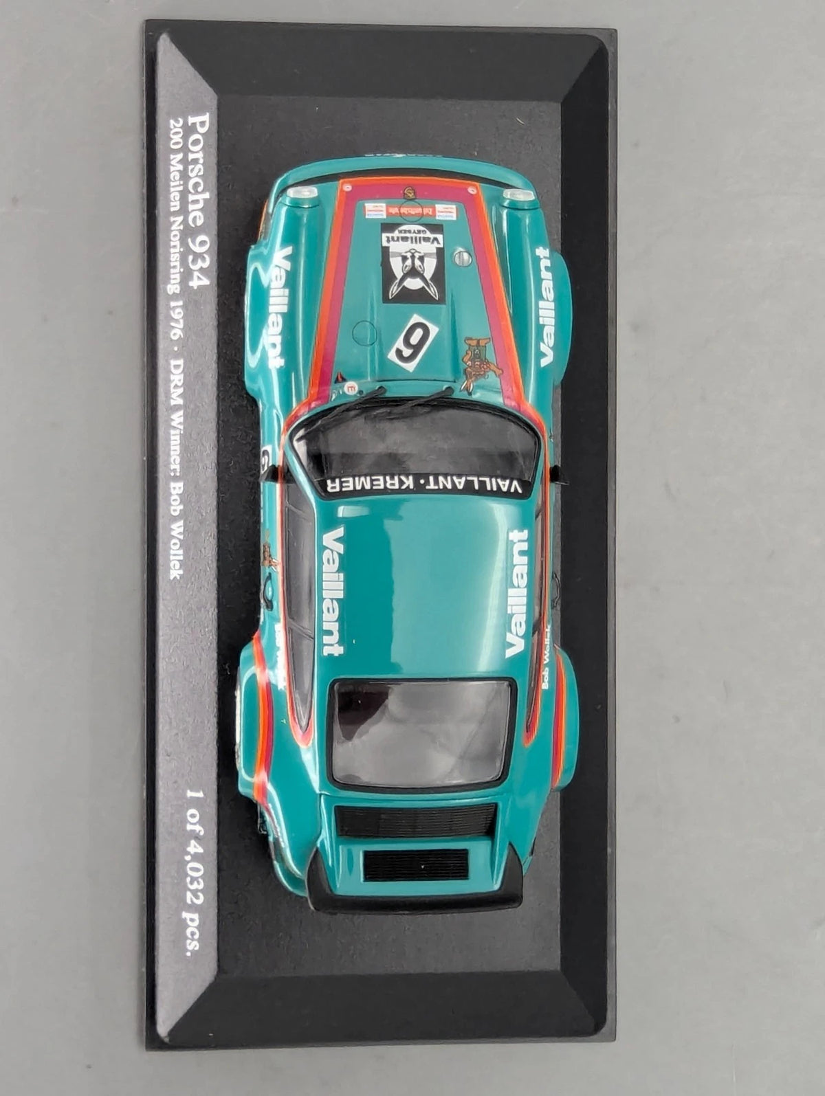 Modellautos 1:43 Minichamps Porsche 934 Norisring 1976 DRM WINNER #6 Wollek OVP
