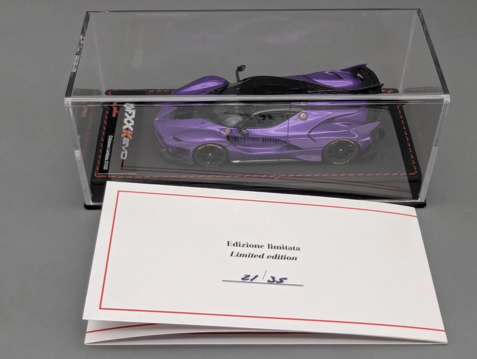 Modellautos 1:43 BBR Executive Calsito Ferrari FXX-K EVO Mica Viol Ltd 21/35 OVP