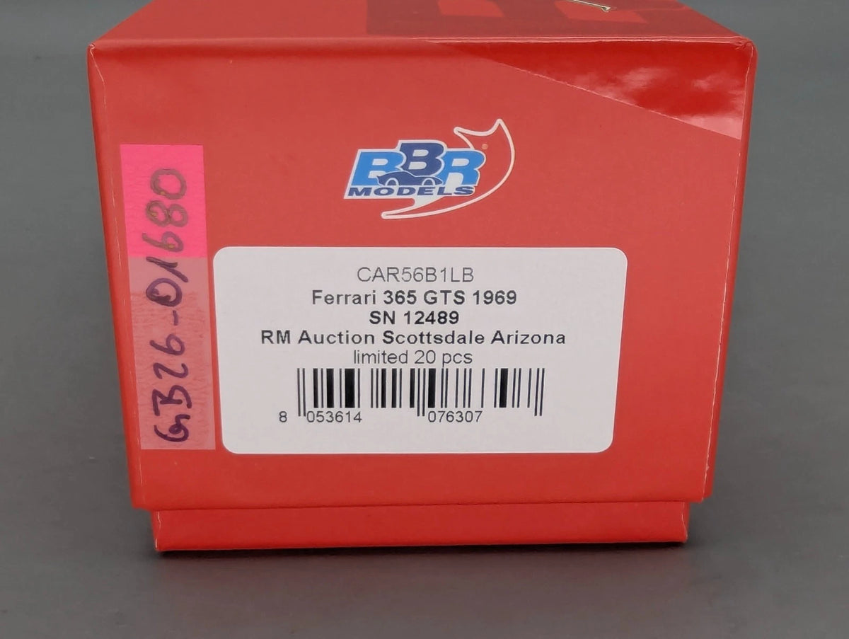 Modellautos 1:43 BBR Ferrari 365 GTS 1969 S/N 12489 Auction USA Ltd 0/20 OVP