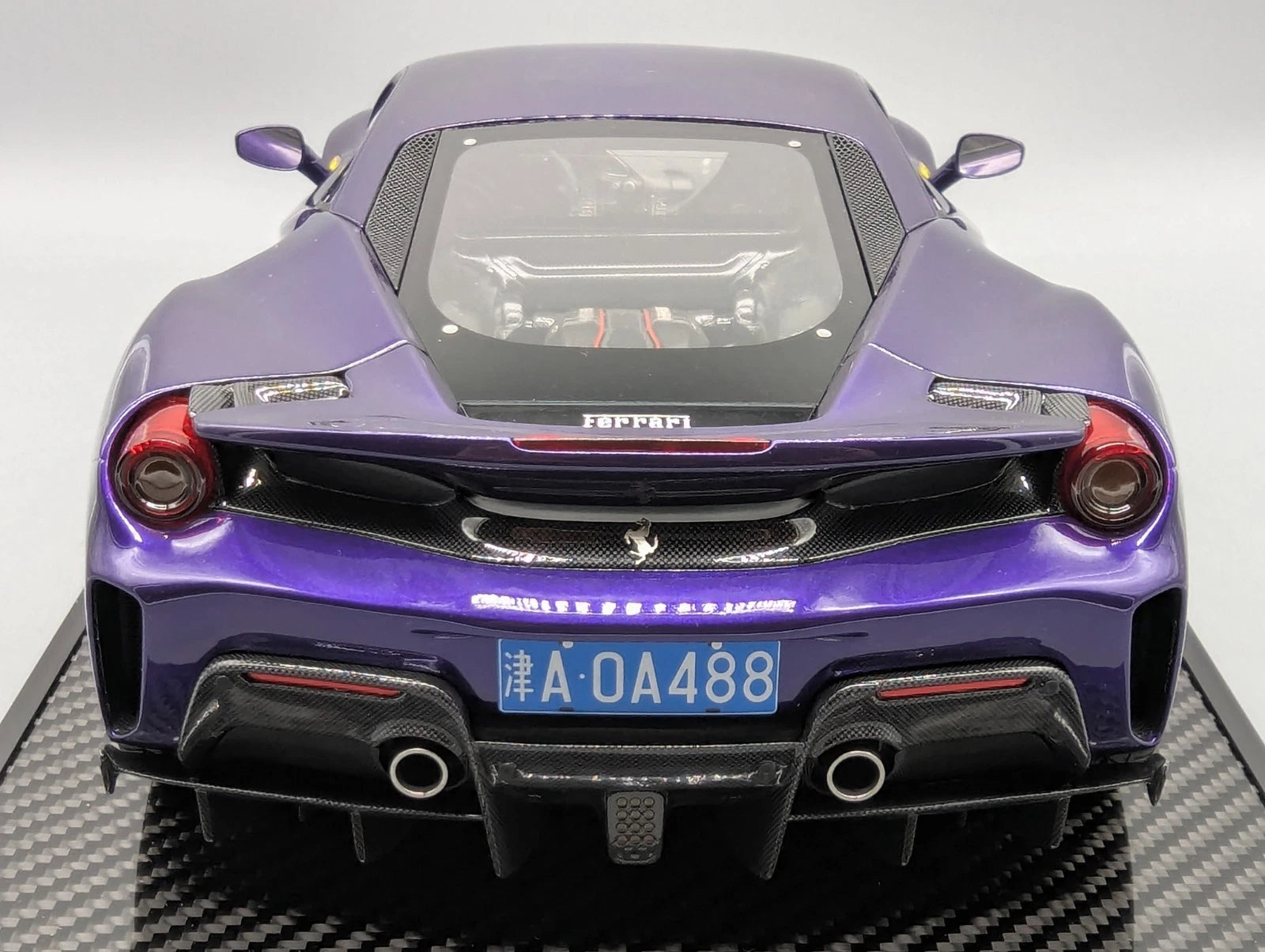Modellautos 1:12 BBR Ferrari 488 Pista Viola Al Humad Ltd 21/21 Stück OVP