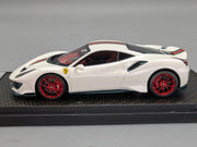 Modellautos 1:43 BBR Ferrari 488 Pista Met Italian White Ltd 73/78 mit OVP