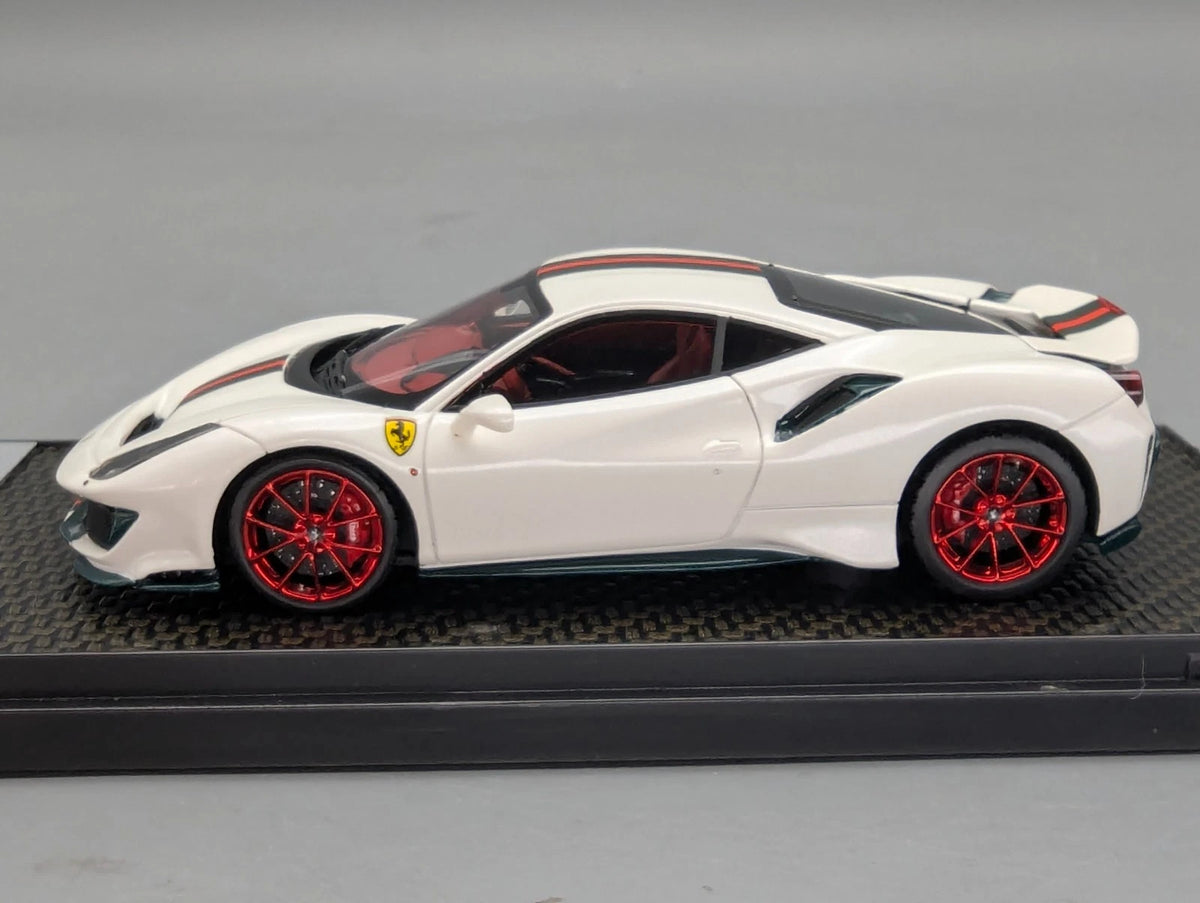 Modellautos 1:43 BBR Ferrari 488 Pista Met Italian White Ltd 73/78 mit OVP