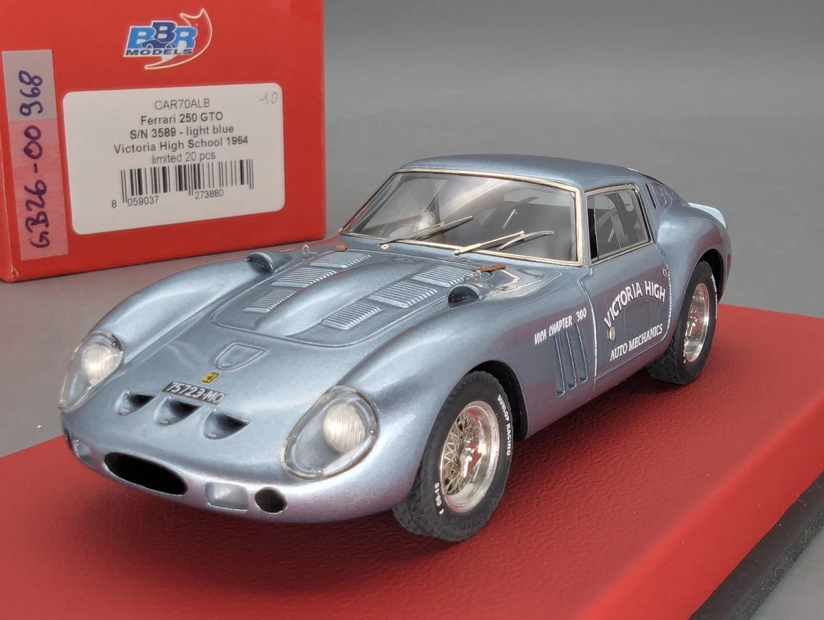 Modellautos 1:43 BBR Ferrari 250 GTO Victoria High School 1964 Ltd 10/20 mit OVP