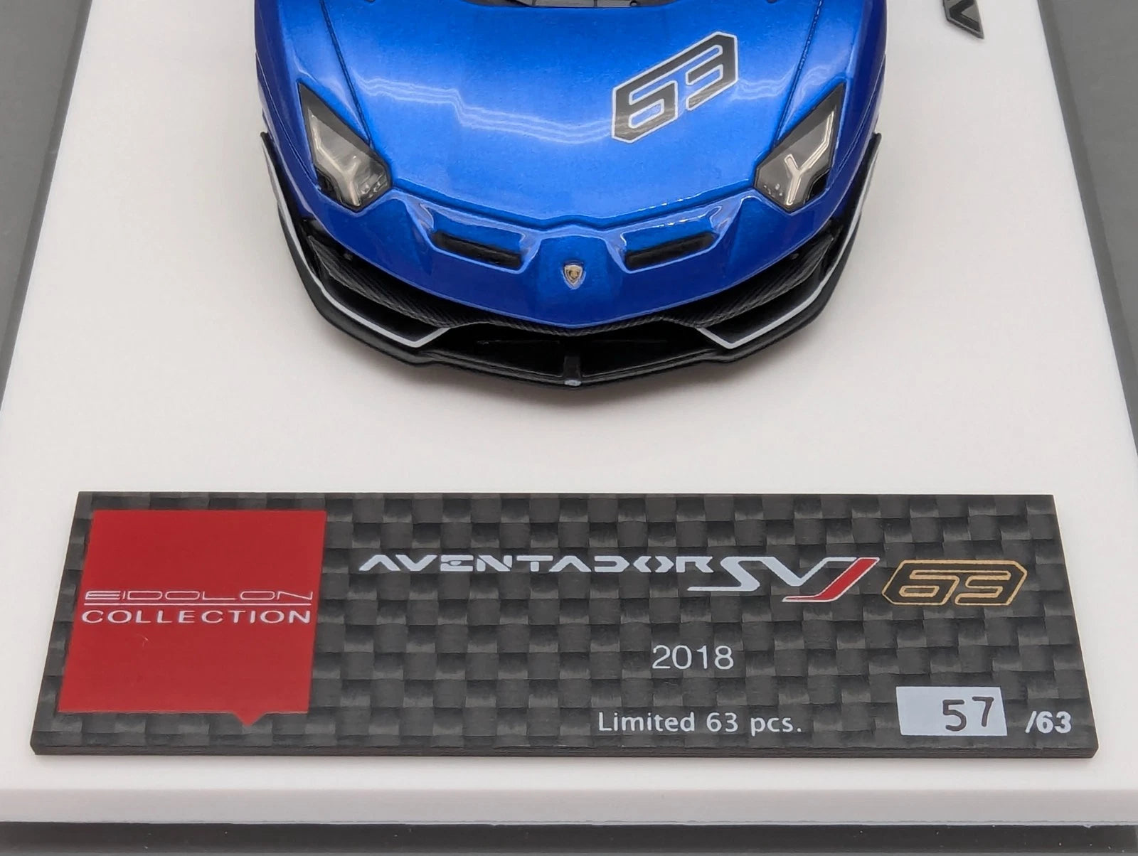 Eidolon Make Up 1:43 Lamborghini Aventador SVJ 63 2018 #63 Blu Ltd 57/63 OVP