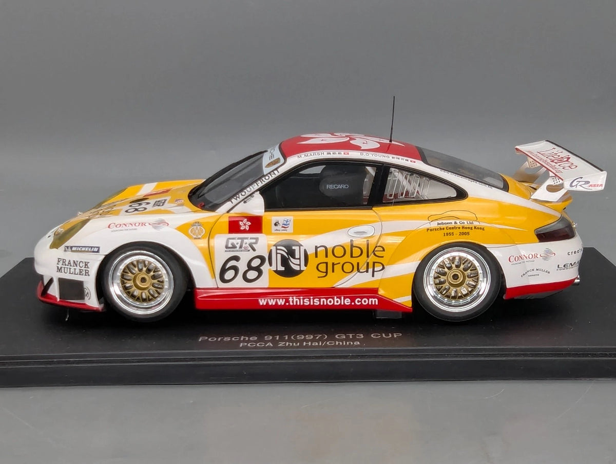 Modellautos 1:18 Autoart Porsche 911 (997) GT3 Cup PCCA China 2006 #68 mit OVP