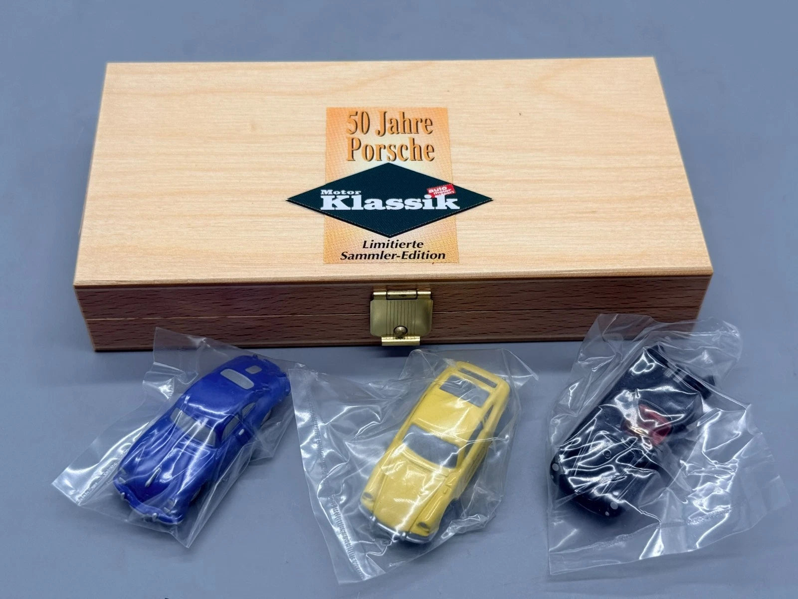 Modellautos 1:90 Schuco Piccolo-3er Set 50 Jahre Porsche Motor Klassik in OVP