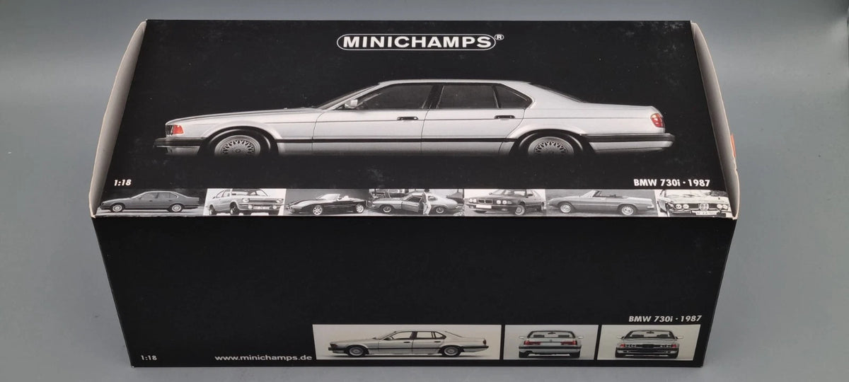 Modellautos 1:18 Minichamps 100 023000 BMW 730i 1987 silver OVP