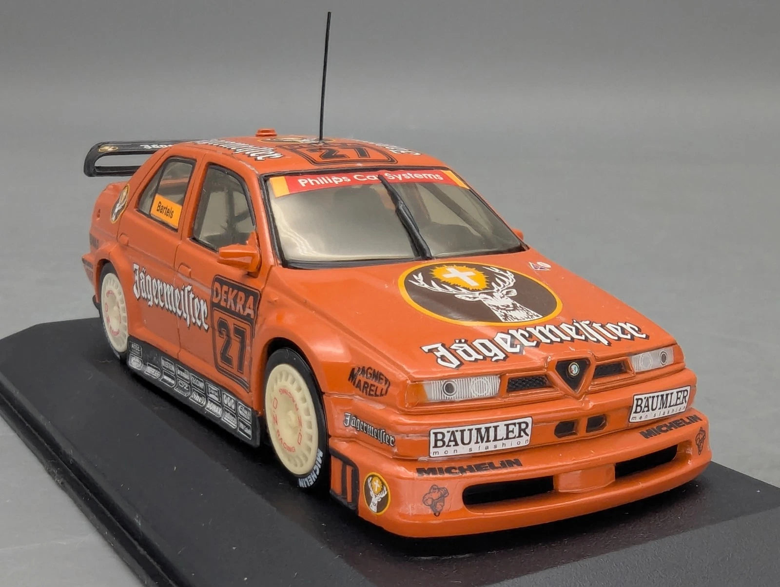 Modellautos 1:43 Minichamps Alfa Romeo 155 V6 TI DTM 1995 #27 Bartels mit OVP