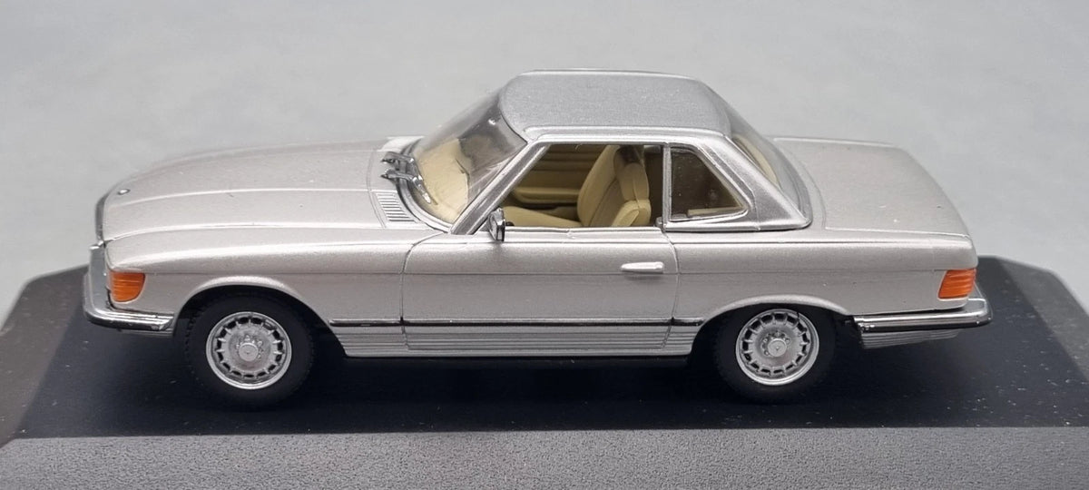 Modellautos 1:43 Minichamps Mercedes-Benz 350 SL W107 Cabriolet silber OVP