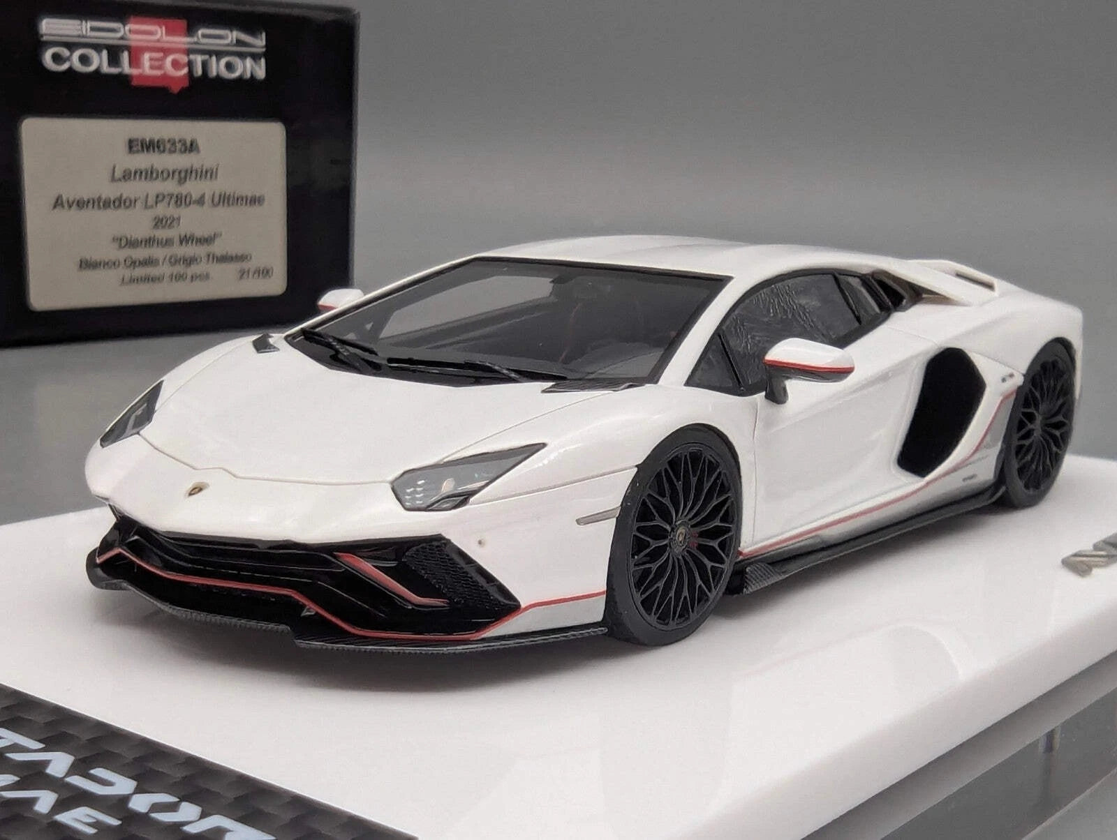 Eidolon Make Up 1:43 Lamborghini Aventador LP780-4 Ultimae 2021 Weiß 021/100 OVP