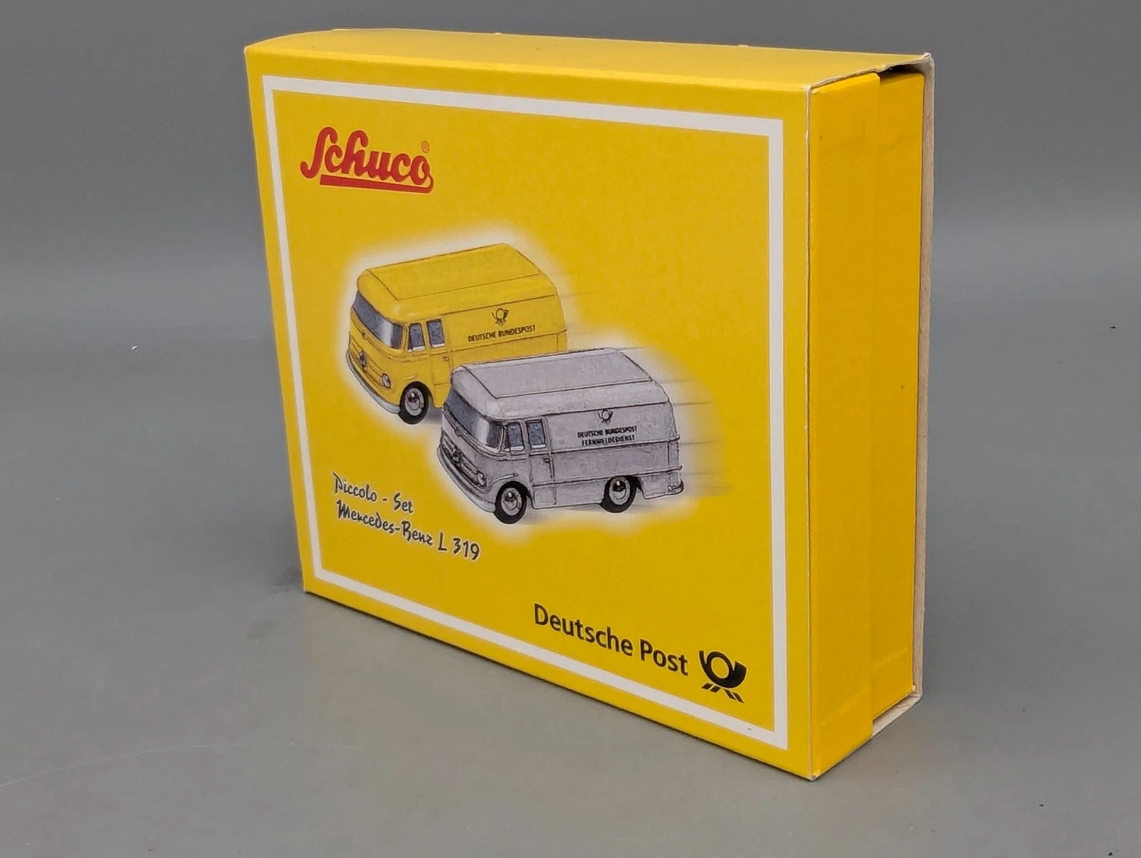 Modellautos 1:90 Schuco Piccolo-Set Dt. Post Mercedes Benz L 319 2-teilig OVP
